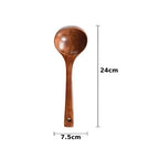 Natural Wooden Soup Ladle – Large Handmade Serving Spoon