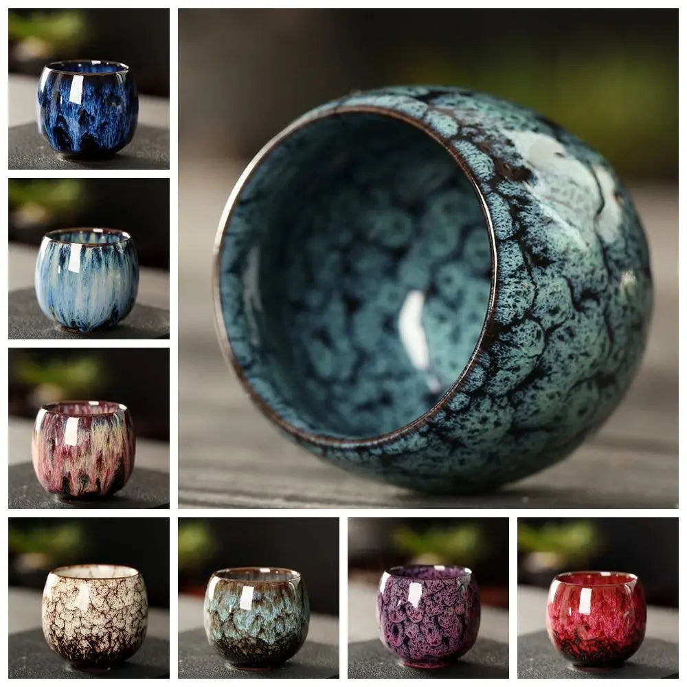 Kiln-Transformed Ceramic Teacup (Japanese Style)