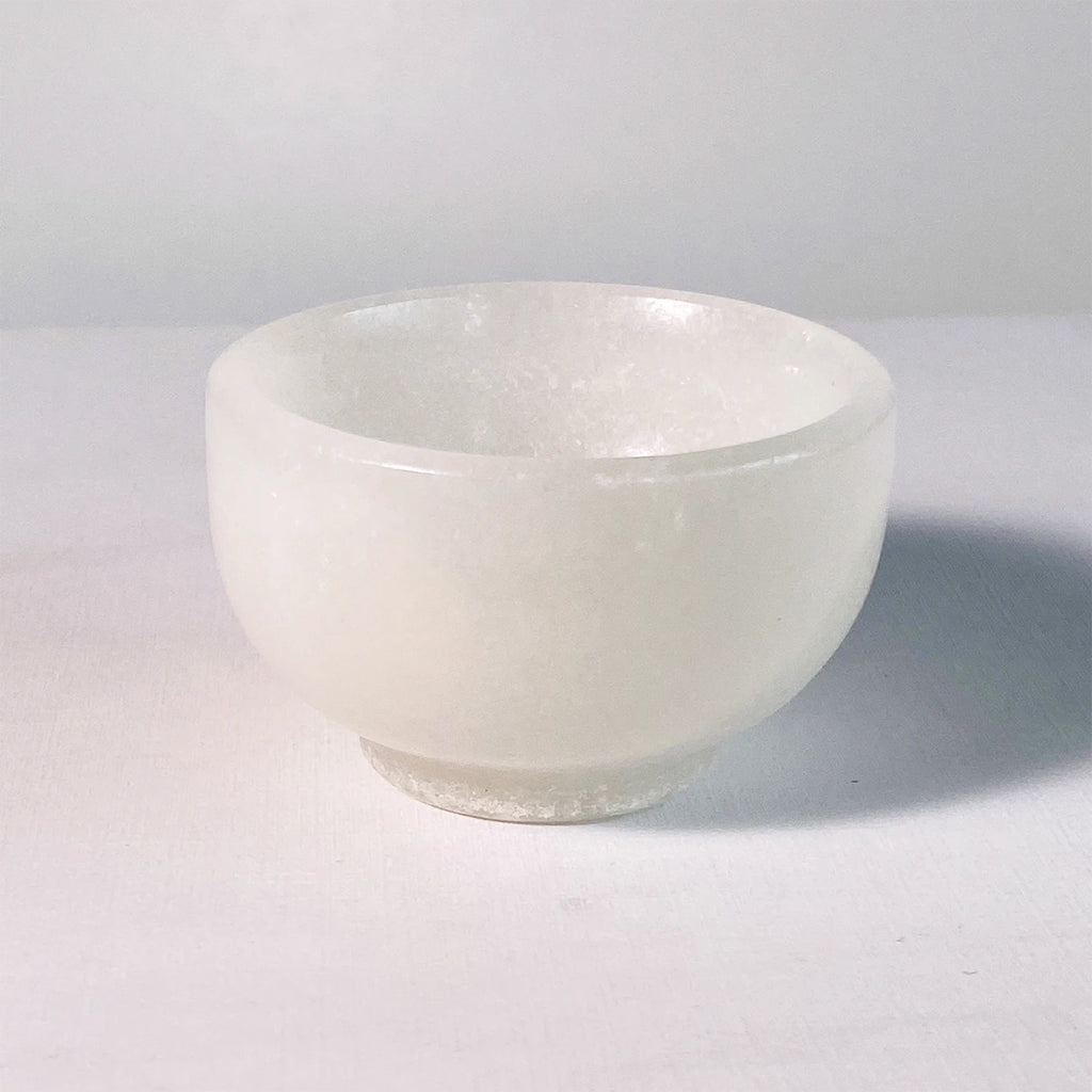 Natural Crystal Quartz Degaussing and Healing Bowl
