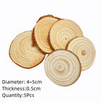 Natural Pine Wood Craft Slices (1 Pack)