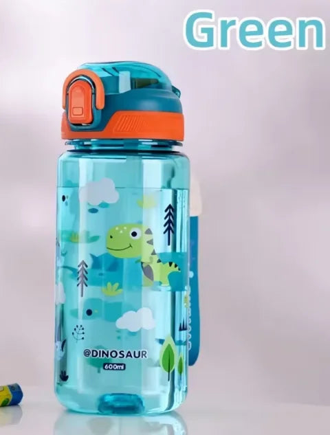 600ml Kids' Leakproof Water Bottle (Dinosaur)