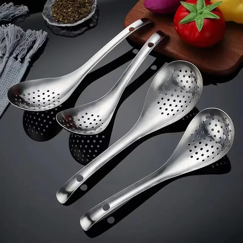 Stainless Steel Strainer Spoon – Kitchen Skimmer & Food Filter Scoop