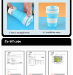 Portable Collapsible Silicone Travel Cups (350ml & 500ml)