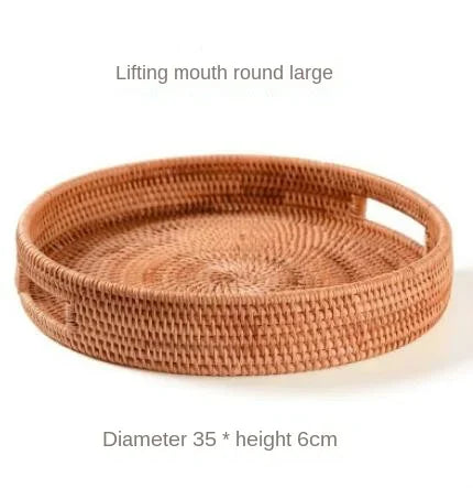 Handwoven Rattan Serving & Storage Basket