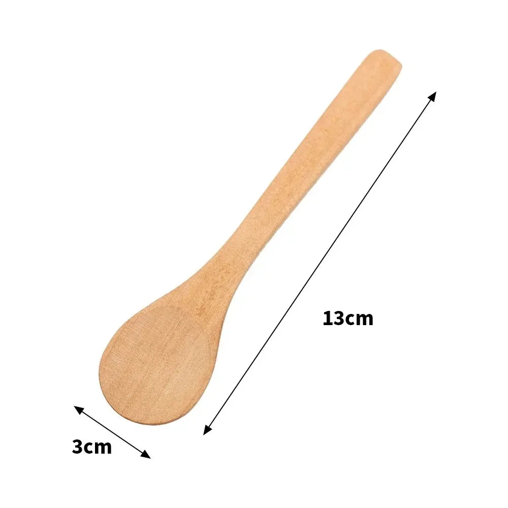 Wooden & Bamboo Tea Spoons – 1/6PCS Kitchen Serving Utensils