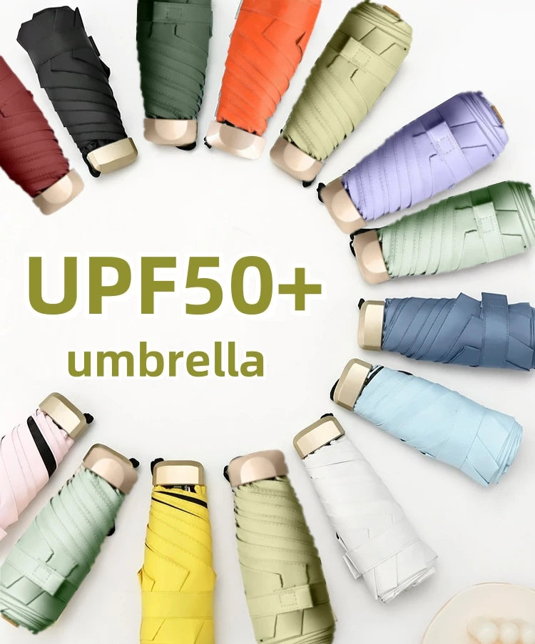UPF50+ Mini Pocket Umbrella – Portable UV & Rain Protection