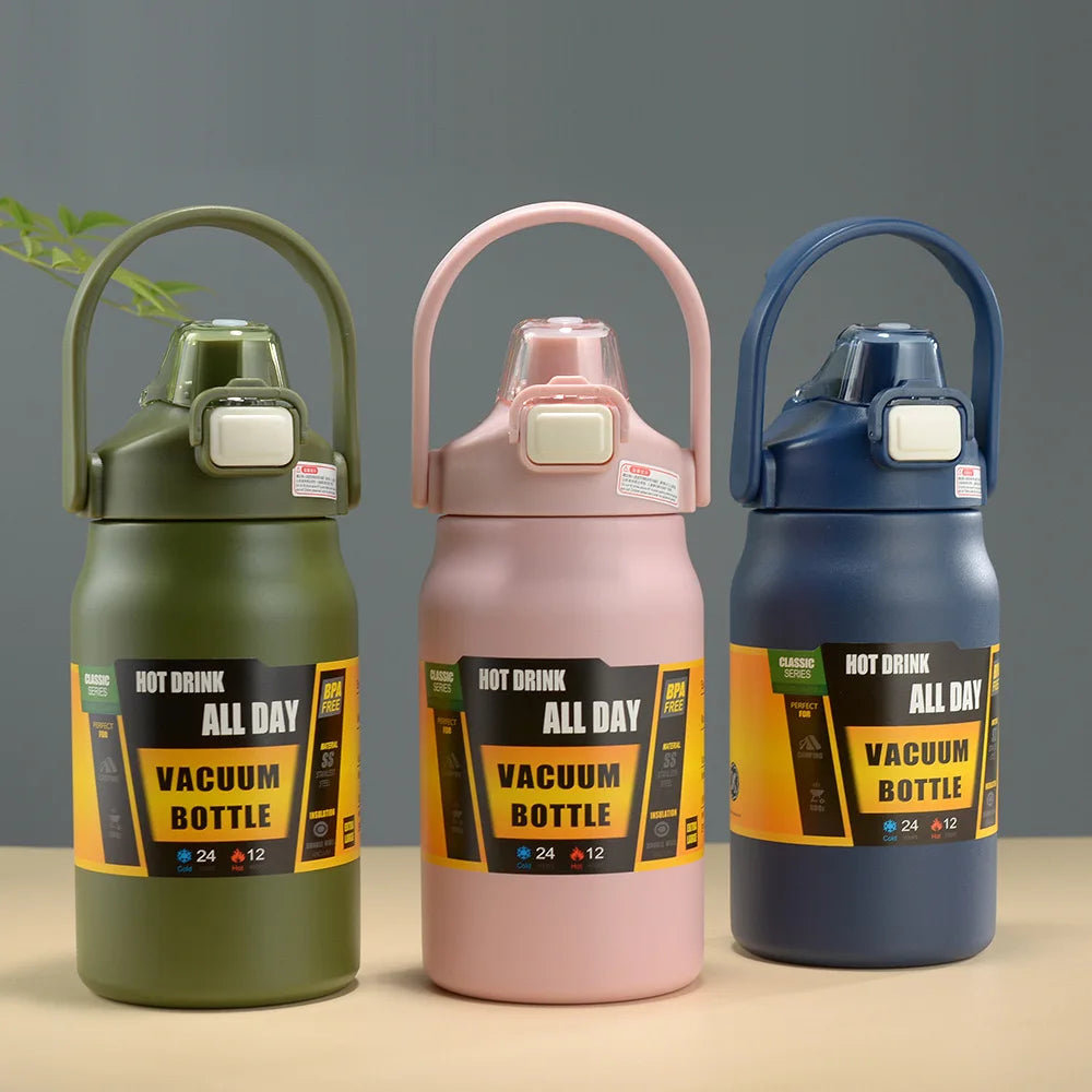 1.5L Stainless Steel Vacuum Thermos – Large Capacity Insulated Bottle