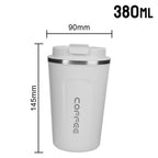 380/510ML Leak-Proof Stainless Steel Travel Coffee Thermos Mug