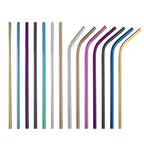 Reusable 304 Stainless Steel Drinking Straws with Cleaning Brush
