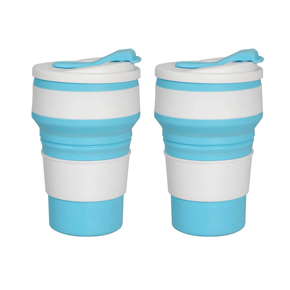 Portable Collapsible Silicone Travel Cups (350ml & 500ml)