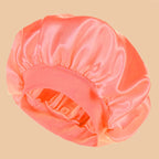 Solid Color Satin Wide-Brimmed Shower Cap