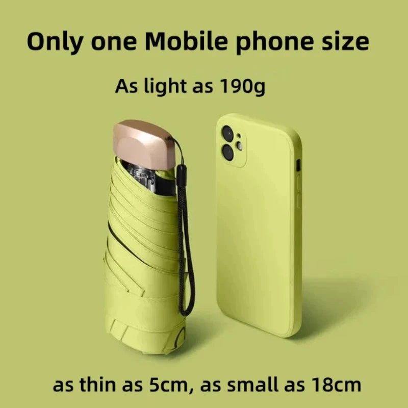 UPF50+ Mini Pocket Umbrella – Portable UV & Rain Protection