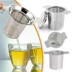 Stainless Steel Loose Leaf Tea Infuser – Double Handle with Lid