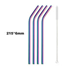 Reusable 304 Stainless Steel Drinking Straws with Cleaning Brush