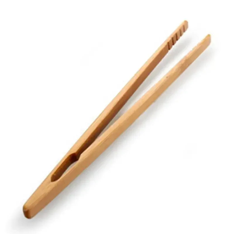 Reusable Bamboo Toast Tongs – Wooden Kitchen & Toaster Grabber