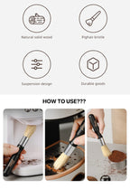 Retro Solid Wood Coffee Grinder Brush.