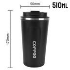 380/510ML Leak-Proof Stainless Steel Travel Coffee Thermos Mug
