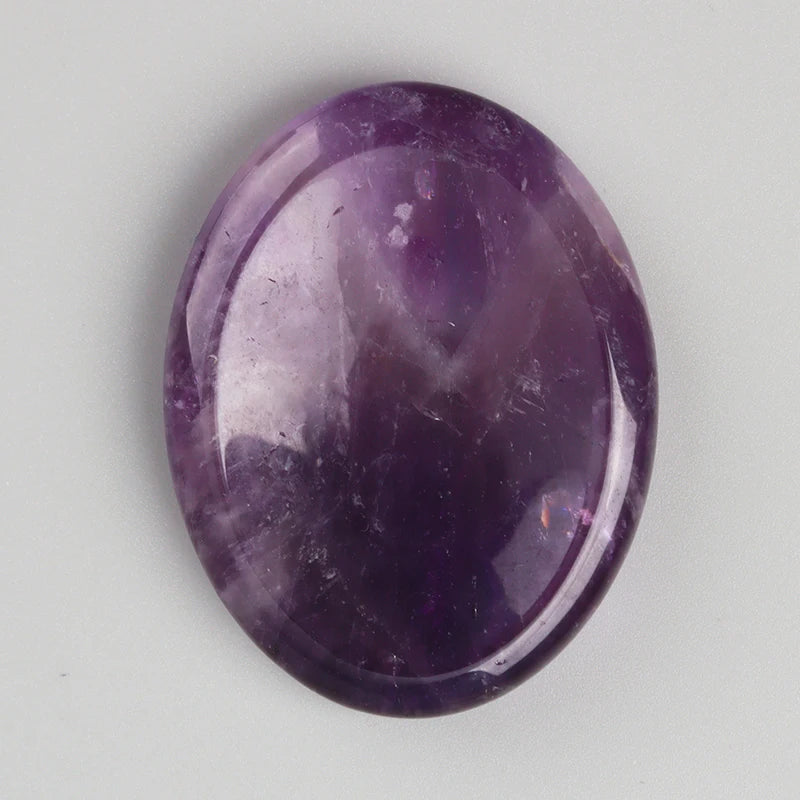 Natural Amethyst & Rose Quartz Worry Stone (Meditation & Relaxation)