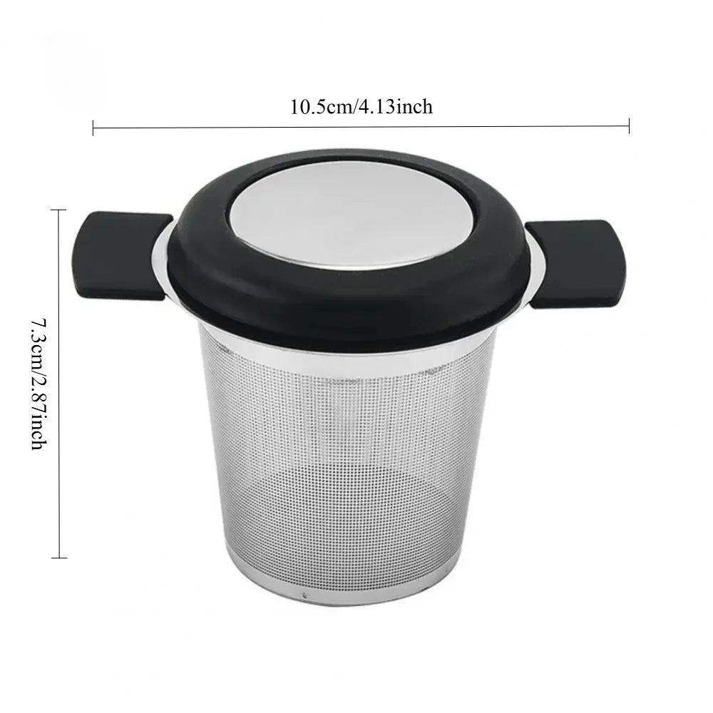 Stainless Steel Teapot with Fine Mesh Filter – Double Handle Coffee & Tea Pot