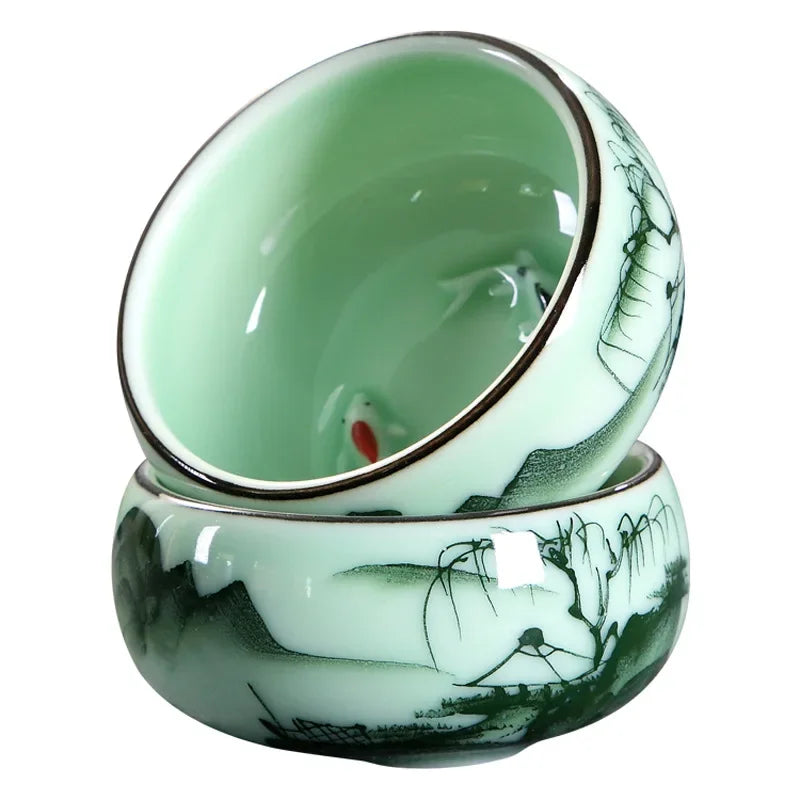 Hand-Painted Celadon Master Teacup (80ml)
