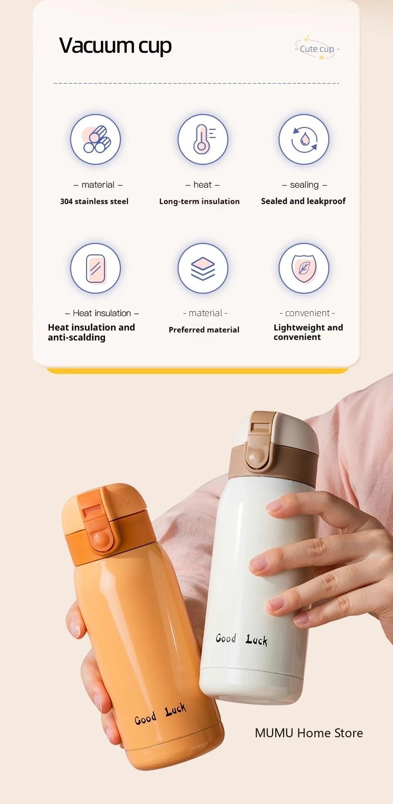 Stainless Steel Travel Mug – Insulated Mini Thermos Cup