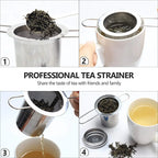 Stainless Steel Tea Infuser with Lid – Reusable Mesh Strainer for Teapots & Mugs