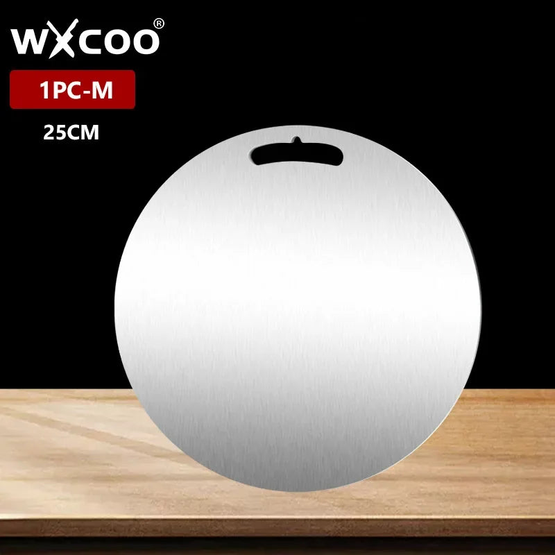 Dual-Sided Stainless Steel & Bamboo Cutting Board