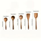 Premium 5-Piece Teak Wood Kitchen Utensil Set | Non-Stick Safe Cooking Tools