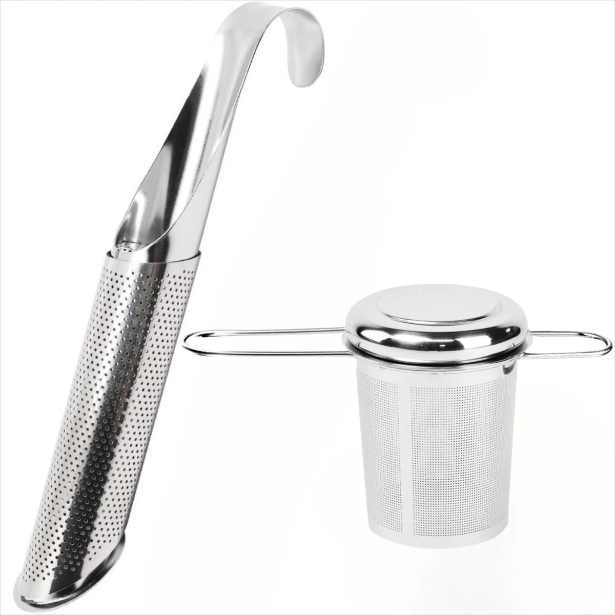 Stainless Steel Tea Infuser with Lid – Reusable Mesh Strainer for Teapots & Mugs