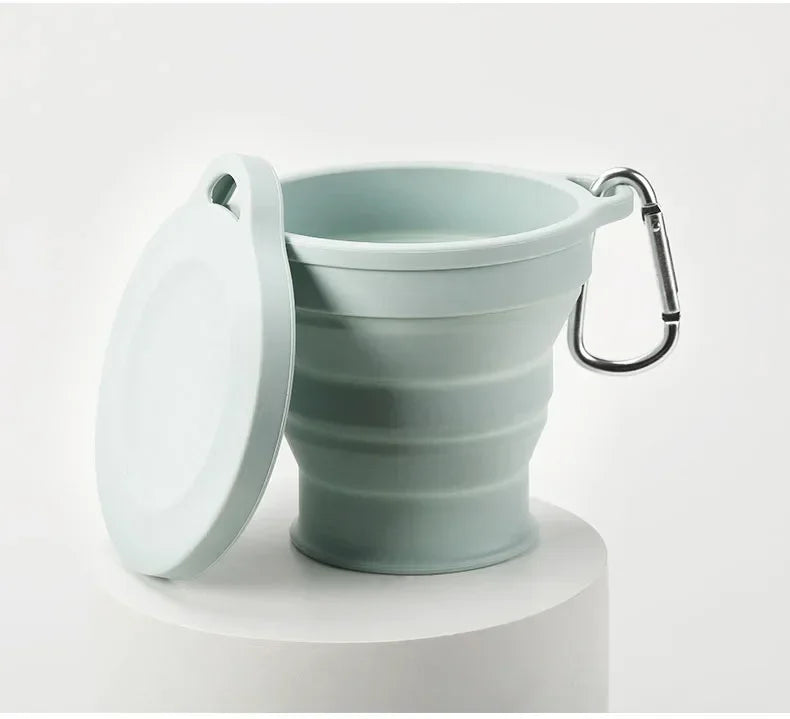Collapsible Silicone Travel Cup with Hanging Hole