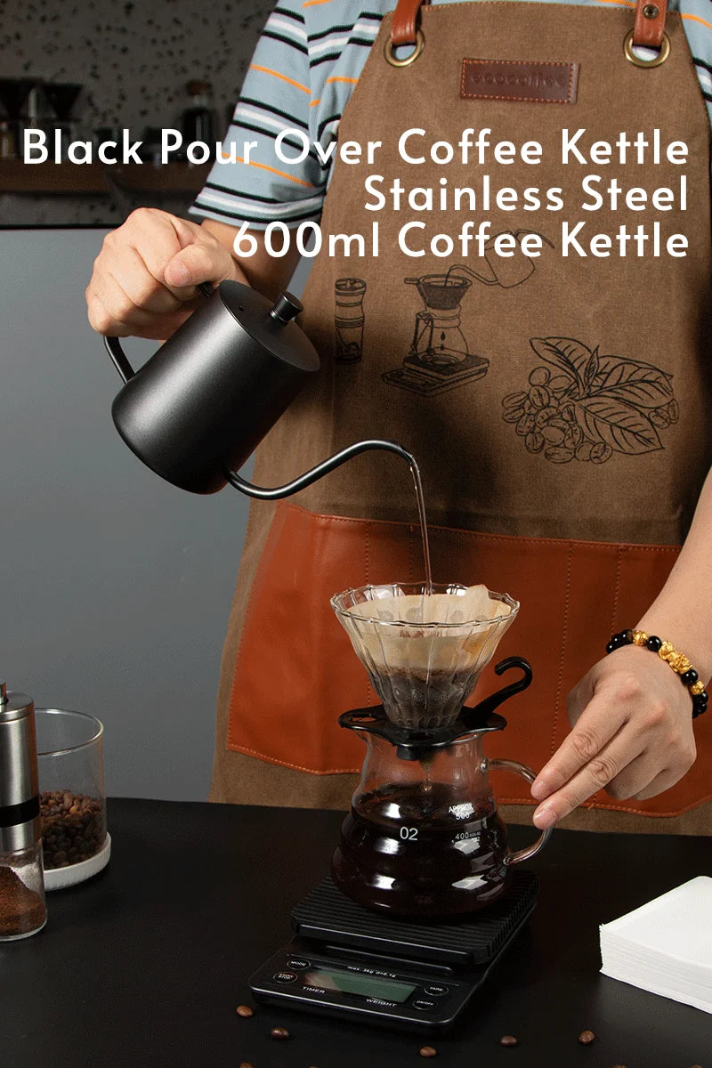 304 Stainless Steel 600ml Gooseneck Pour-Over Kettle