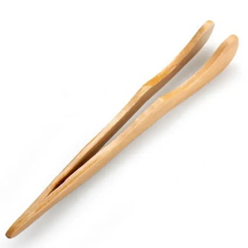Reusable Bamboo Toast Tongs – Wooden Kitchen & Toaster Grabber