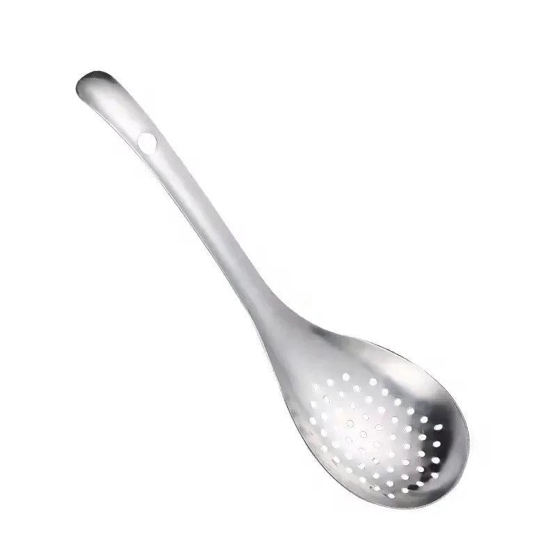 Stainless Steel Strainer Spoon – Kitchen Skimmer & Food Filter Scoop