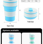 Portable Collapsible Silicone Travel Cups (350ml & 500ml)