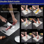 Dual-Sided Stainless Steel & Bamboo Cutting Board