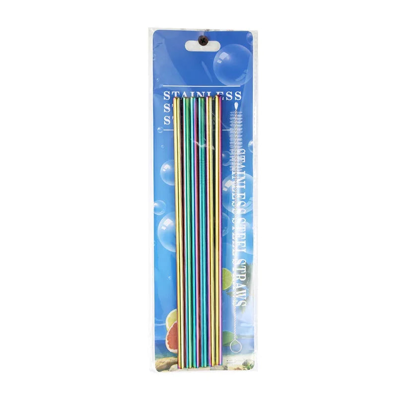6-Piece Reusable Metal Straw Kit
