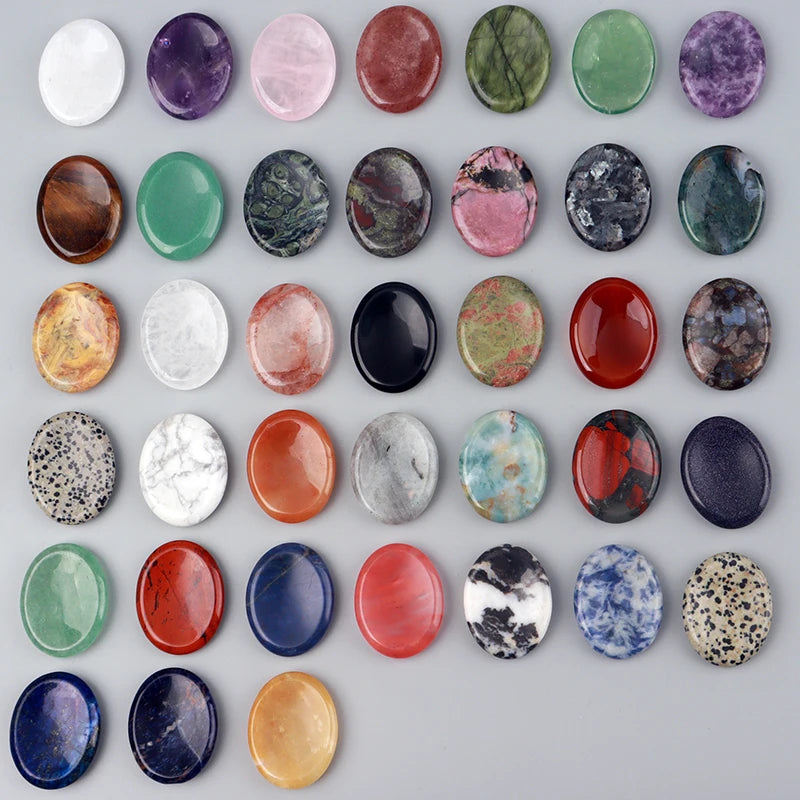 Natural Amethyst & Rose Quartz Worry Stone (Meditation & Relaxation)