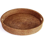 Handwoven Rattan Serving & Storage Basket