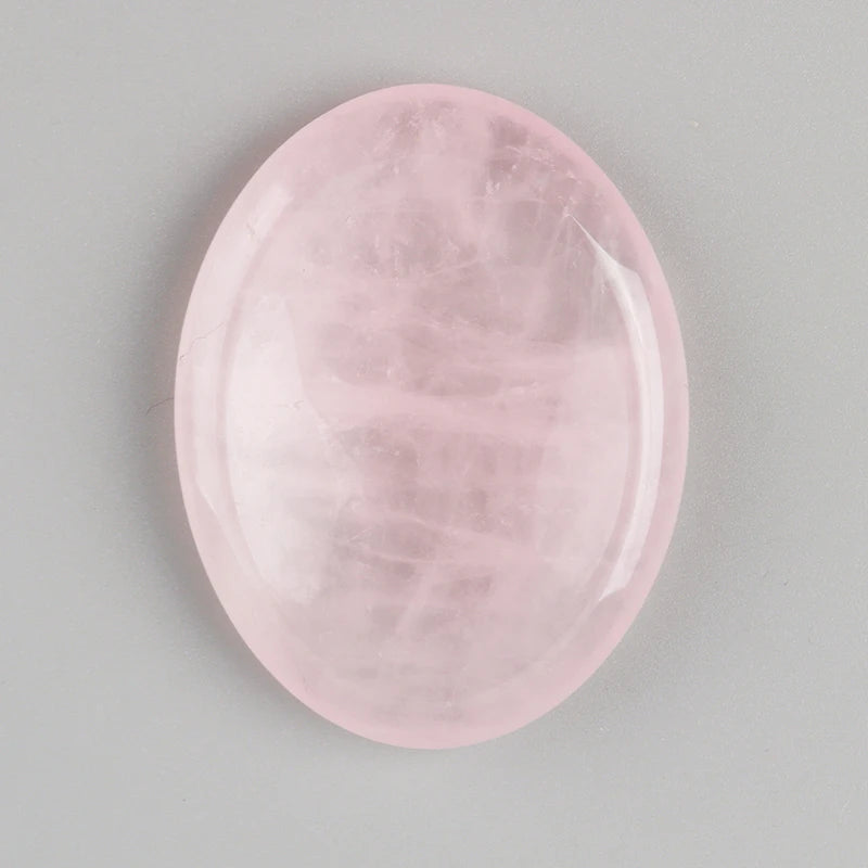 Natural Amethyst & Rose Quartz Worry Stone (Meditation & Relaxation)