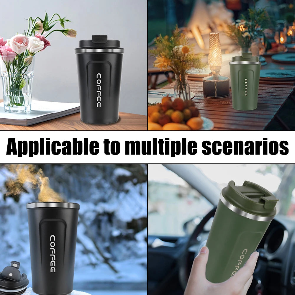 380/510ML Leak-Proof Stainless Steel Travel Coffee Thermos Mug