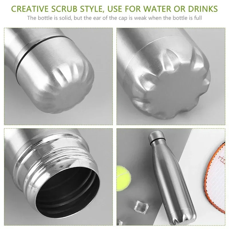 0.75/1L Stainless Steel Outdoor Water Bottle – Leakproof Camping & Hiking Canteen