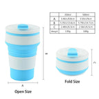 Portable Collapsible Silicone Travel Cups (350ml & 500ml)