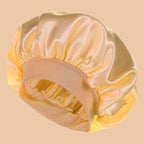 Solid Color Satin Wide-Brimmed Shower Cap