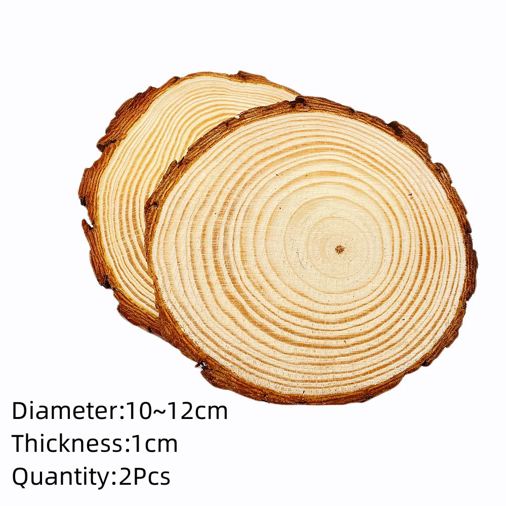 Natural Pine Wood Craft Slices (1 Pack)