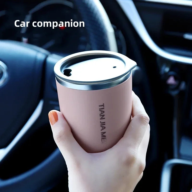 300ml Stainless Steel Thermos Cup – Portable Water & Coffee Mug
