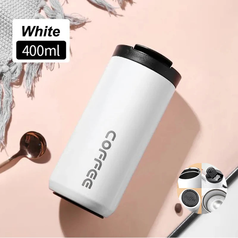 400ml Stainless Steel Coffee Thermos – Portable Insulated Travel Mug