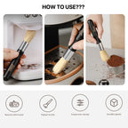 Retro Solid Wood Coffee Grinder Brush.