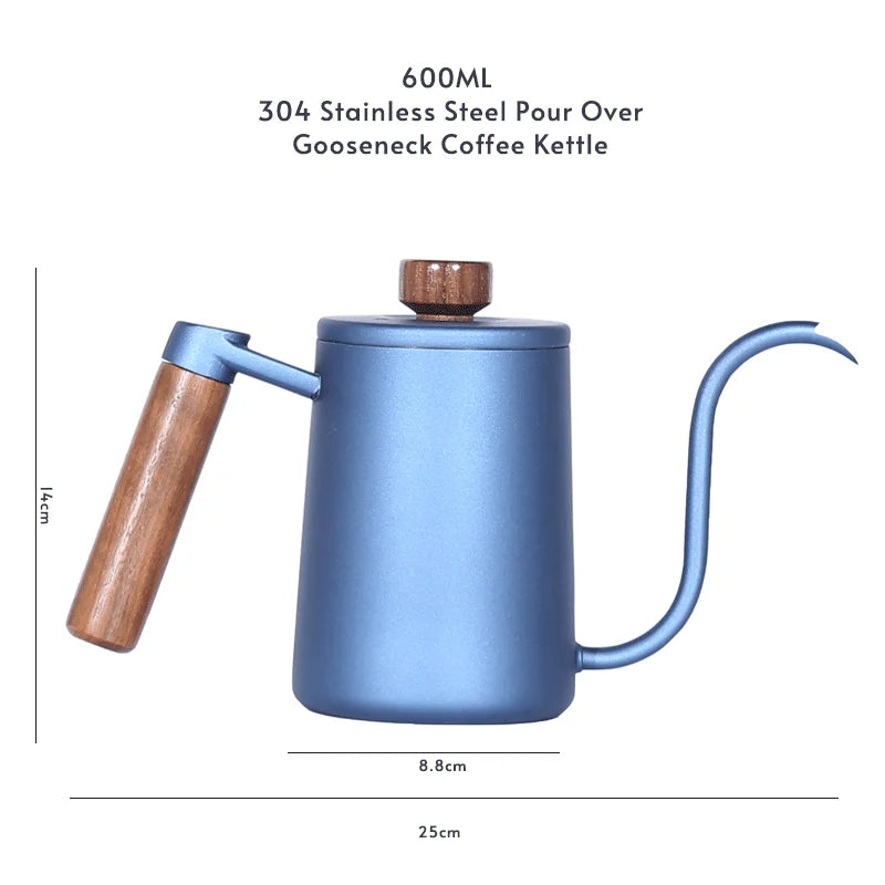 304 Stainless Steel 600ml Gooseneck Pour-Over Kettle