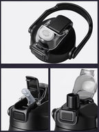 304 Stainless Steel Thermal Mug – Portable Insulated Water Bottle with Straw