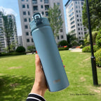 750/600ml Stainless Steel Thermal Water Bottle with Straw – Insulated Mug